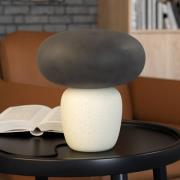 Cahuama bordlampe, svart/hvit, keramikk