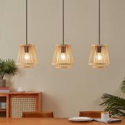 Hykeham hengelampe, lengde 91 cm, natur, 3 lyskilder, bambus