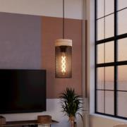 Kilnsdale hengelampe, Ø 11 cm, svart/brun, stål