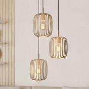 Romazzina hengelampe, Ø 46 cm, sandfarget, 3 lyskilder, stål