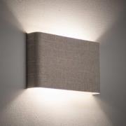 Vegglampe Santana B, krem, tekstil, bredde 25 cm, G9