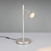LED-bordlampe Romeo, høyde 40 cm, nikkelfarget, metall, CCT