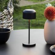 LED-batteridrevet bordlampe Lille, høyde 20 cm, svart, IP54, USB