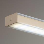 LED-hengelampe Valeno, sand, lengde 115 cm, CCT, berøringsdimmer