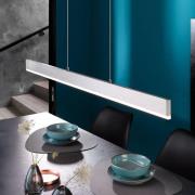 LED-hengelampe Silvano, nikkel, lengde 115 cm, CCT, berøringsdimmer