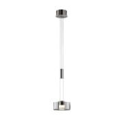 LED-hengelampe LAVIN, nikkel/røyk, Ø 20 cm, metall/glass dimbar