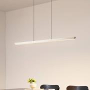 Lucande LED-hengelampe Solvar, 117 cm, sølv, CCT, dimbar