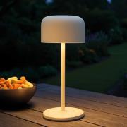 LED-batteridrevet bordlampe Finley sandbeige Høyde 22 cm Metall, IP54