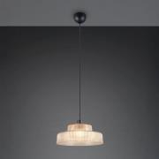 Hengelampe Abella, ravfarget, Ø 35 cm, glass, E27