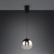 Hengelampe Liora, røykgrå, Ø 25 cm, glass, E27