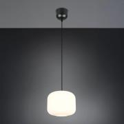 Hengelampe Signe, Ø 25 cm, hvit, glass, E27