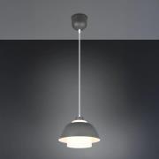 Hengelampe Tilos, antrasitt, Ø 30 cm, metall/glass, E27