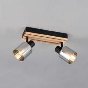 Spotlight Travia, lengde 39 cm, 2 lyskilder, svart/røykgrå