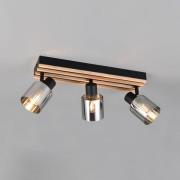 Spotlight Travia, lengde 53 cm, 3 lyskilder, svart/røykgrå