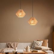 Hengelampe Lucille, brun, Ø 20 cm, papirgarn, E27