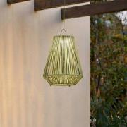 Lindby LED-solcellelampe Austas, grønn, Ø 32 cm, USB, IP54