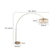 Bue-gulvlampe Sparkled Light bronse/brun, 240 cm, tre
