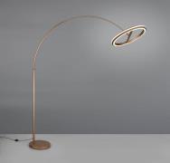 LED-gulvlampe Amador, kaffebrun, høyde 205 cm metall