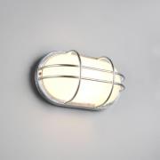 Utendørs vegglampe Tumen, sinkfarget, bredde 26 cm, metall, IP44