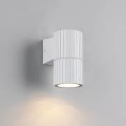 Utendørs vegglampe Parana, matt hvit, høyde 11 cm, metall