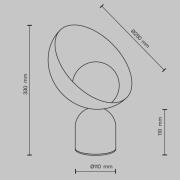 Maytoni bordlampe Tavo, svart, stein/glass, høyde 33 cm