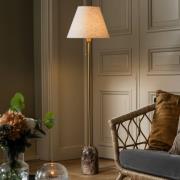 Globen Lighting gulvlampe Gino, sokkel i marmor, beige, 145 cm