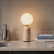 Globen Lighting batteridrevet bordlampe Torrano, travertin beige