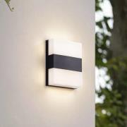 PRIOS utendørs LED-vegglampe Teekon, antrasitt, 20 cm, IP44