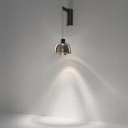 Bover LED-vegglampe Drep A/01, røykgrå, glass, 2700 K