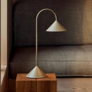 FRANDSEN LED-batteridrevet bordlampe Grasp, sandgrå, høyde 47 cm