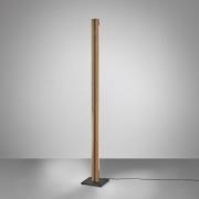 Quitani Elis LED-gulvlampe, eik/svart