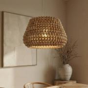 Lucande Melori hengelampe, tre, naturfarget, Ø 51 cm, E27