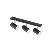 Downlight Noah, svart/krom, stål, 3 lyskilder