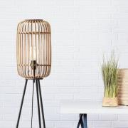 Woodrow gulvlampe, høyde 130 cm, lyst tre, bambus/metall