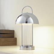 Lindby LED-bordlampe Mareli, krom, metall, Ø 18 cm