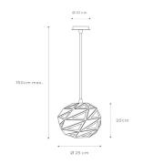 Malunga pendellampe, svart-gull