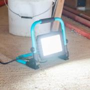 Utendørs LED-spot Avelar, svart/turkis Bredde 31 cm Metall
