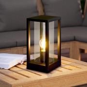 Utendørs vegglampe Cascinetta, bredde 15 cm, svart, metall