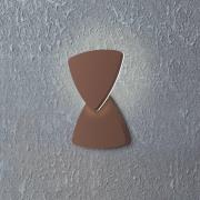 Utendørs LED-vegglampe Pedersano rustfarget Bredde 14 cm Trekant