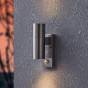 LED-vegglampe Riga 5 stål 21 cm, stål, sensor 2 lyskilder.