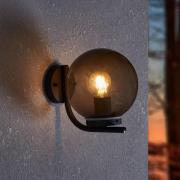 Utendørs vegglampe Taverna, svart/brun, utstikk 27 cm