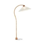 Gulvlampe Esset, natur/hvit, bjørk, høyde 150 cm