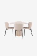 Venture HomeSpisegruppe Olivia med 4 stk spisestoler ModestoBrunSpiseg...