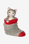 Cult DesignRAGGSOCKS-katt, 8x5x10cmFlerfargetJulepyntFra Homeroom