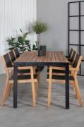 Venture HomeSpisegruppe Bois med 6 spisestoler VeniceBrunSpisegrupperF...