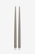 DeluxeHomeartLED Taper Candle Shiny 2,2x38 cm 2 stkBeigeLysFra Homeroo...