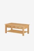 Loft24Salongbord med 2 skuffer i furu natur InesBrunSofabordFra Homero...