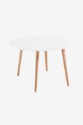 Kave HomeOAKLAND bord 120(200)x120 cmHvitSpisebordFra Homeroom