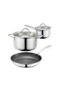 DorreKosmos Kjøkkensett i rustfritt stål - 2 kasseroller i rustfritt s...