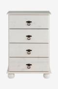 Loft24Kommode Finca, 4 skufferHvitKommoderFra Homeroom